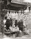 Cairo Egypt Souvenir Stall Lanterns Market Merchant Shop Vtg. Photo 19thC.