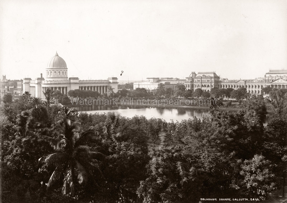 Dalhousie Square Calcutta India Colonial Architecture Vtg. Photo 19thC.