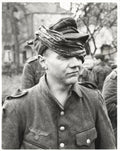 World War II Young Captured German Soldier Bandaged Uniform Vtg. Photo WW2