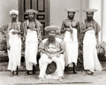 Ceylon Sri Lanka Native Chiefs Group Traditional Dress Vtg. Photo 19thC.