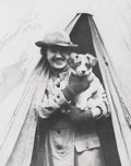 WW1 Queen Mary's Army Auxiliary Corp Woman Soldier Tent Dog Vtg. Photo