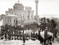 Constantinople Turkey Yldz Hamidiye Mosque Soldiers Crowd Vtg. Photo 19thC.