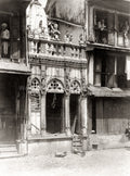 Mumbai India Riots Aftermath Looted Temple Street Scene Vtg. Photo 19thC.