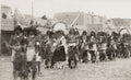Native American Dancers San Juan Pueblo Ohkay Owingeh Adobe Vtg. Photo 19thC.