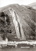 Devil's Slide Weber Canyon Utah Railroad Train Rock Formation Vtg. Photo 19thC.