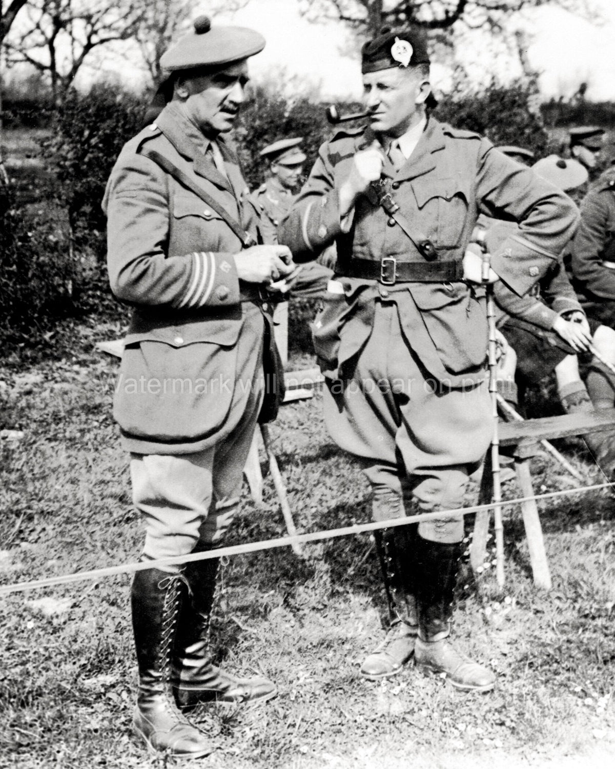 Colonel Black Watch WW1 Military Officers Uniforms Berets Vtg. Photo