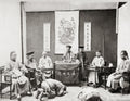 Chinese Court Scene Judge Officials Kowtowing Scribes China Vtg. Photo 19thC.