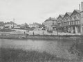Strand Bude Cornwall Street Scene Shops Post Office River Vtg. Photo early 20thc