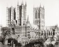 Lincoln Cathedral Lincolnshire Gothic Architecture Towers Vtg. Photo 19thC.