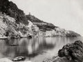 Amalfi Italy Coast Mediterranean Seascape Cliffside Vtg. Photo Late 19thC.