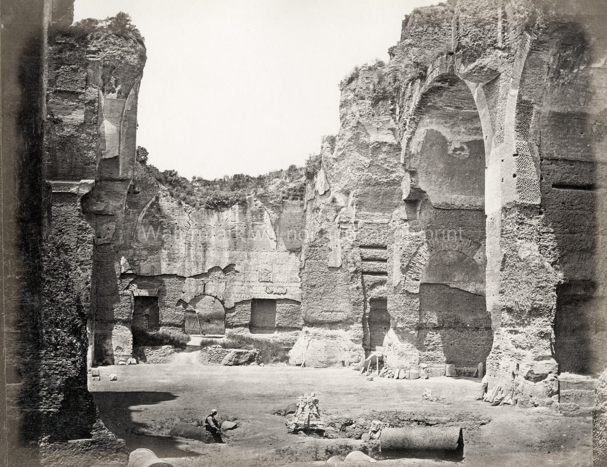Rome Italy Baths Caracalla Ruins Ancient Roman Architecture Vtg. Photo 19thC.
