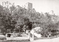 Granada Spain View Alhambra Palace Fortress Walls Vtg. Photo 19thC.