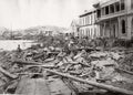 Kobe Japan The Bund Typhoon Aftermath Destruction Debris Vtg. Photo 19thC.