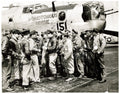 Airforce B-24 Liberator Crew Monotonous Maggie Nose Art Vtg. Photo WW2