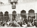 Al-Azhar Mosque Islamic Cairo Egypt Courtyard Students Vtg. Photo 19thC.