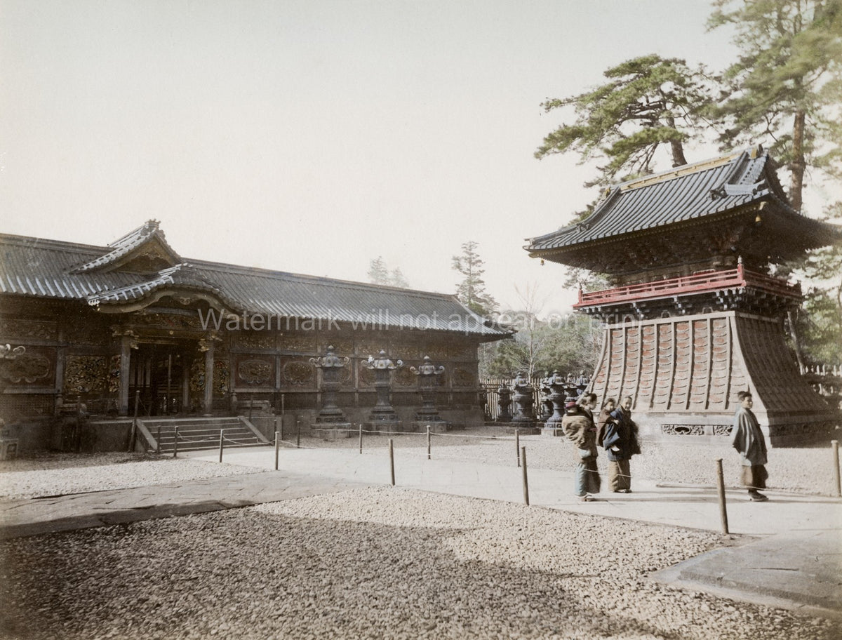 Shogun's Tomb Shiba Park Tokyo Japan Temple Architecture Vtg. Photo 19thC.
