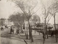 Shanghai Bund China Boats Rickshaws Waterfront Street Scene Vtg. Photo 19thC.