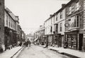 Helston Cornwall Meneage Street Shops Town Scene People Clock Vtg. Photo 19thC.