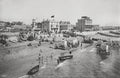 Bognor Regis West Sussex Beach Inn Seaside Bathing Machines Vtg. Photo 19thC.