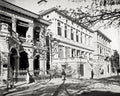 Shanghai Bund China Neoclassical Architecture Street Scene Vtg. Photo 19thC.