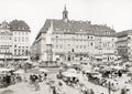 Altmarkt Dresden Market Square Fountain Architecture Cityscape Vtg. Photo 19thC.