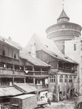 Nuremberg Nurnberg Germany Gate Tower Courtyard Architecture Vtg. Photo 19thC.