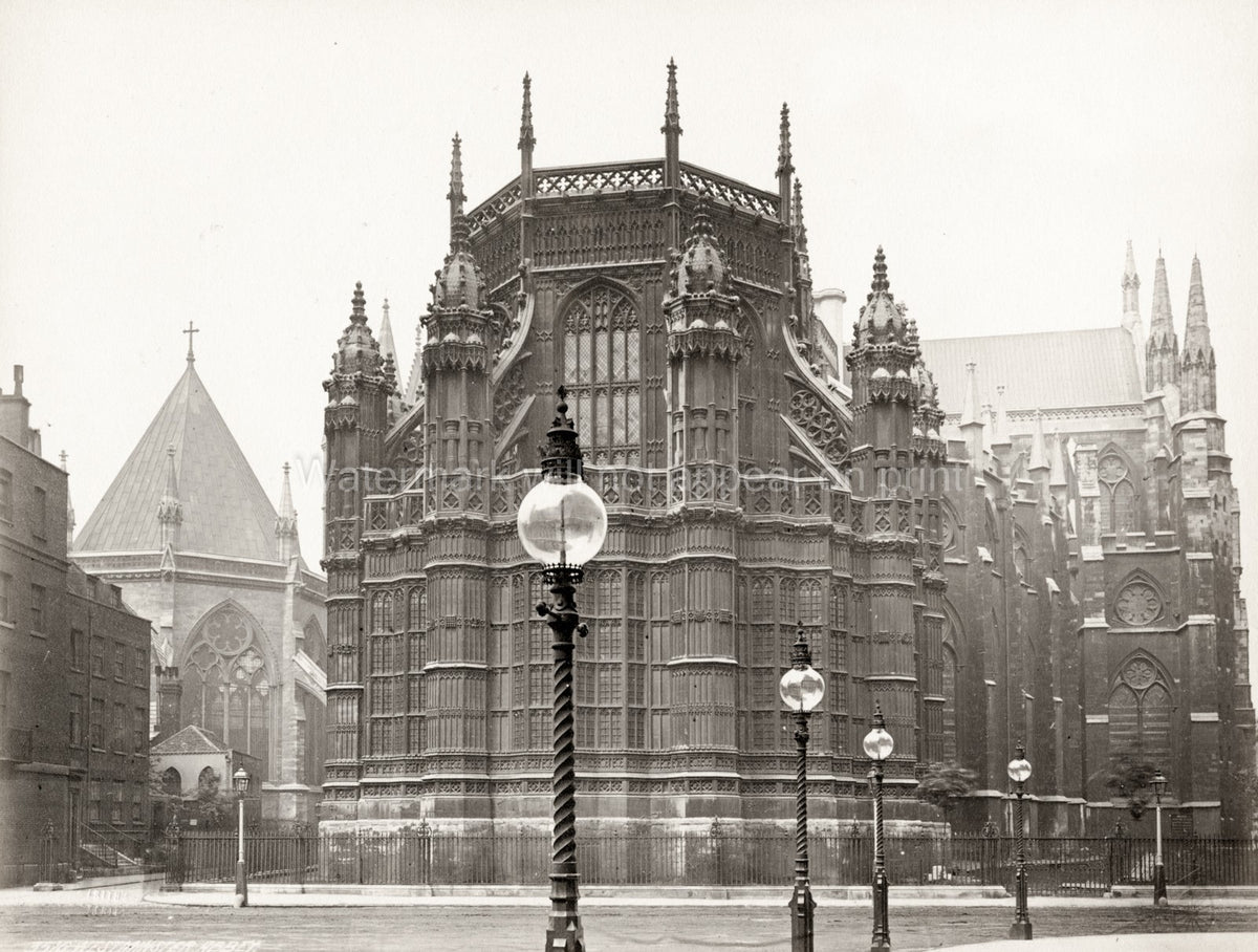 London Westminster Abbey Henry VII Chapel Gothic Architecture Vtg. Photo 19thC.
