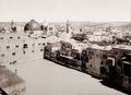 Jerusalem Hezekiah's Pool Old City View Holy Sepulchre Dome Vtg. Photo 19thC.