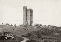 Leith Hill Surrey Tower People Hilltop Picnic Landscape Vtg. Photo 19thC.