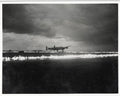 WWII Lancaster Bomber Takes Airfield Runway Military Vtg. Photo WW2