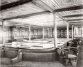 White Star Line RMS Teutonic Library Ornate Interior Ocean Vtg. Photo 19thC.