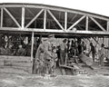 King George V Visit France WW1 WWI Military Sawmill Lumber Vtg. Photo