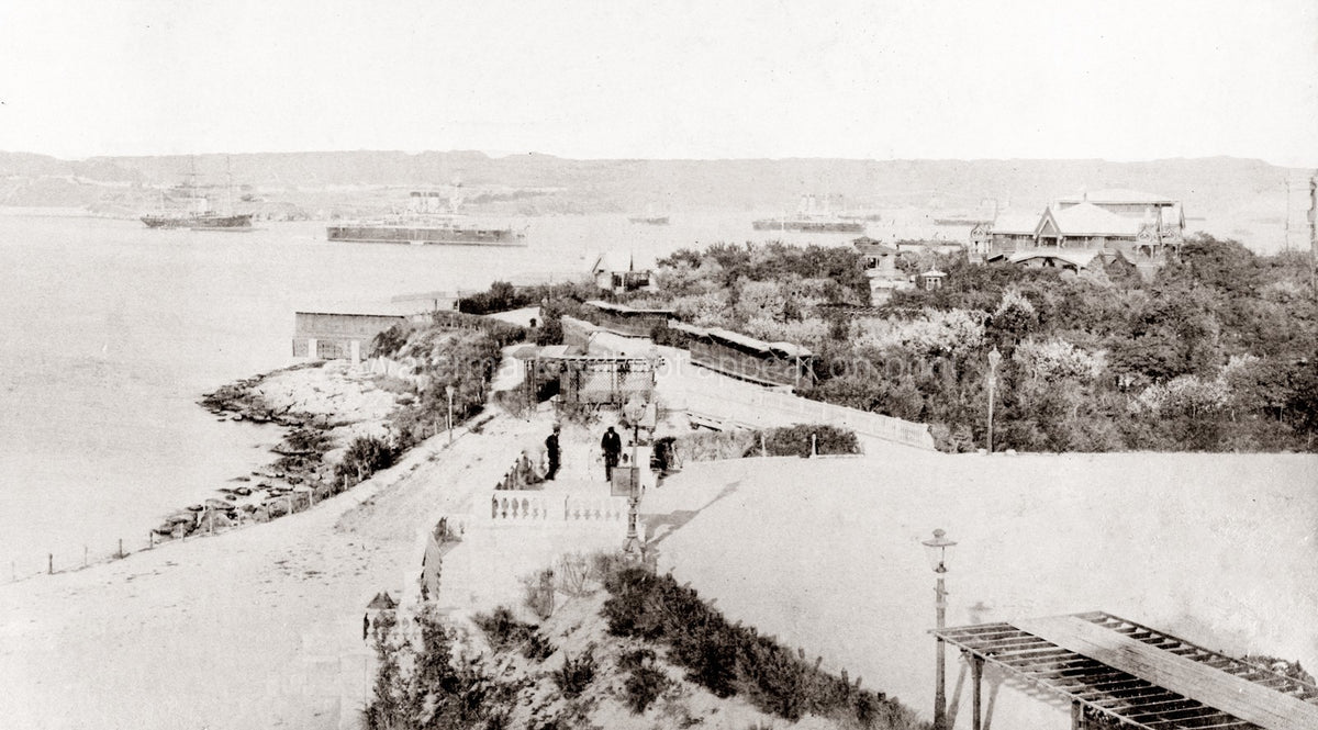 Sevastopol Sebastopol Crimea Harbour Ships Bay View Funicular Vtg. Photo 19thC.