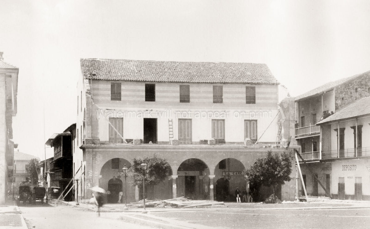 Panama Canal Ferdinand de Lesseps Construction Architecture Vtg. Photo 19thC.