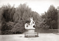 Melbourne Fitzroy Gardens Diana Statue Weeping Willow Trees Vtg. Photo 19thC.