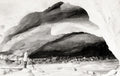 Grindelwald Switzerland Ice Cave Glacier River Man Explorer Vtg. Photo 19thC.