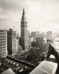 New York Met Life Tower Man Rooftop Cityscape Architecture Vtg. Photo 20thC.