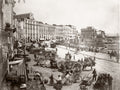 Naples Napoli Seafront Harbor Street Scene Carts Vtg. Photo 19thC.