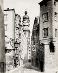 Seilergasse Innsbruck Old Town Street Scene City Tower Signs Vtg. Photo 19thC.