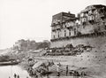 Varanasi Benares Jey Singh's Observatory River Ganges Ghats Vtg. Photo 19thC.
