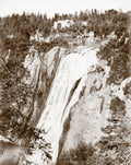 Yosemite Valley Waterfall Cliffs Forest Bridge Nature Vtg. Photo 19thC.