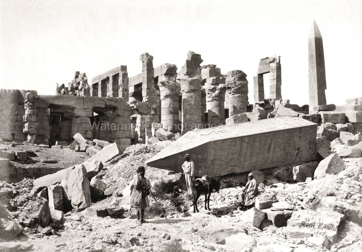 - Fallen Obelisk Karnak Egypt 1857 19thC.