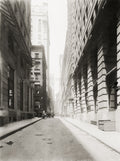 New York Wall Street Financial District Architecture Cityscape Vtg. Photo 20thC.