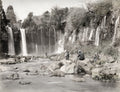 Shiraito Waterfall Fujiyama Japan River Rocks Nature Landscape Vtg. Photo 19thC.