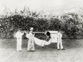 Madeira Women Hammock Litter Rede Transport Bearers Vtg. Photo 19thC.