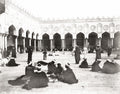 Al-Azhar Mosque Cairo Egypt Muslim Theologians Imams Courtyard Vtg. Photo 19thC.