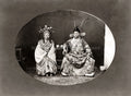 Chinese Actors Ornate Costumes Headdress Opera Portrait China Vtg. Photo 19thC.