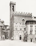 Florence Palazzo dei Podesta Medieval Gothic Tower Piazza Vtg. Photo 19thC.