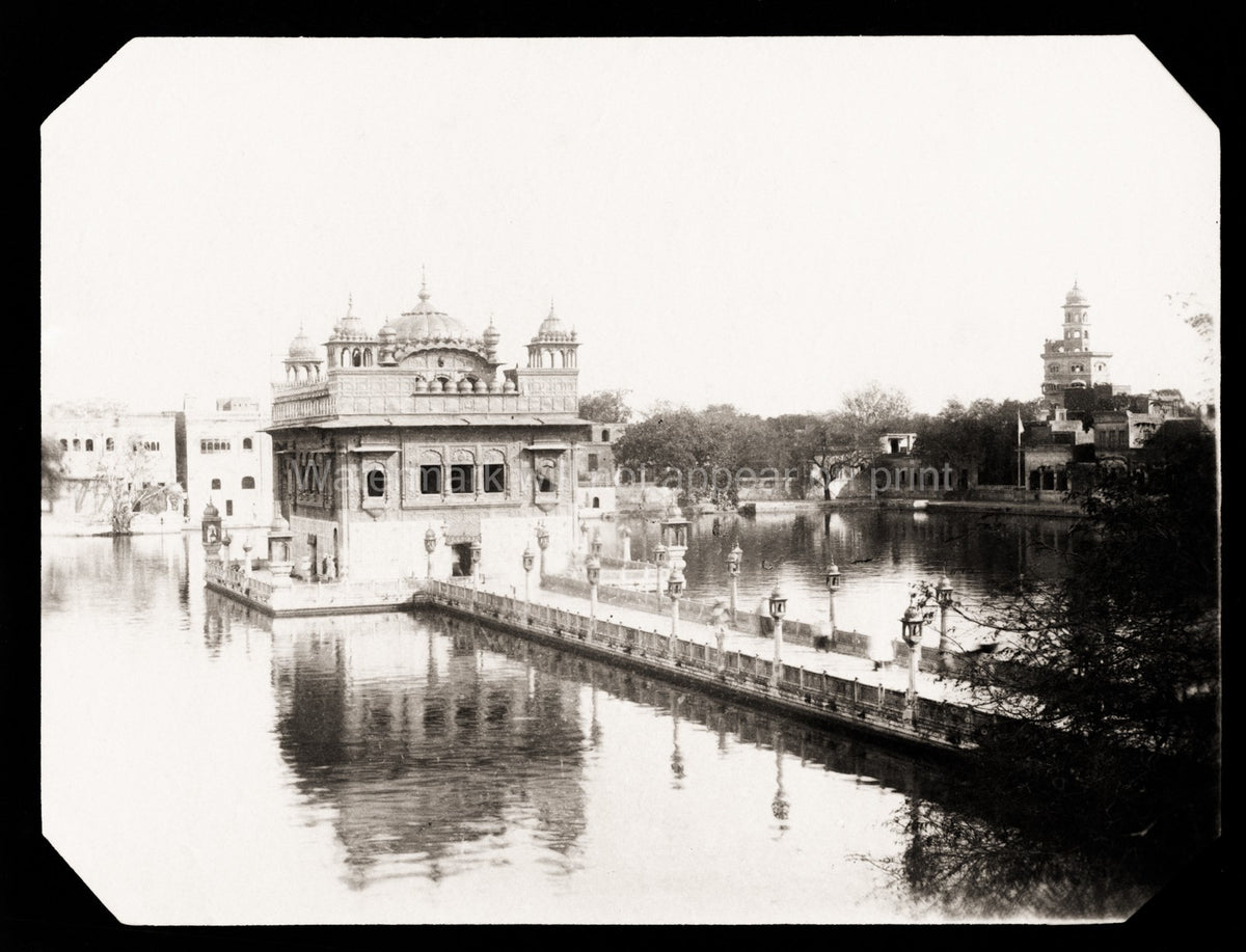 Sikh Golden Temple Amritsar India Religious Landmark Sarovar Vtg. Photo 19thC.