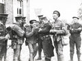 WW1 Belgian Soldier Gives Light Cigarette Military Uniforms Vtg. Photo